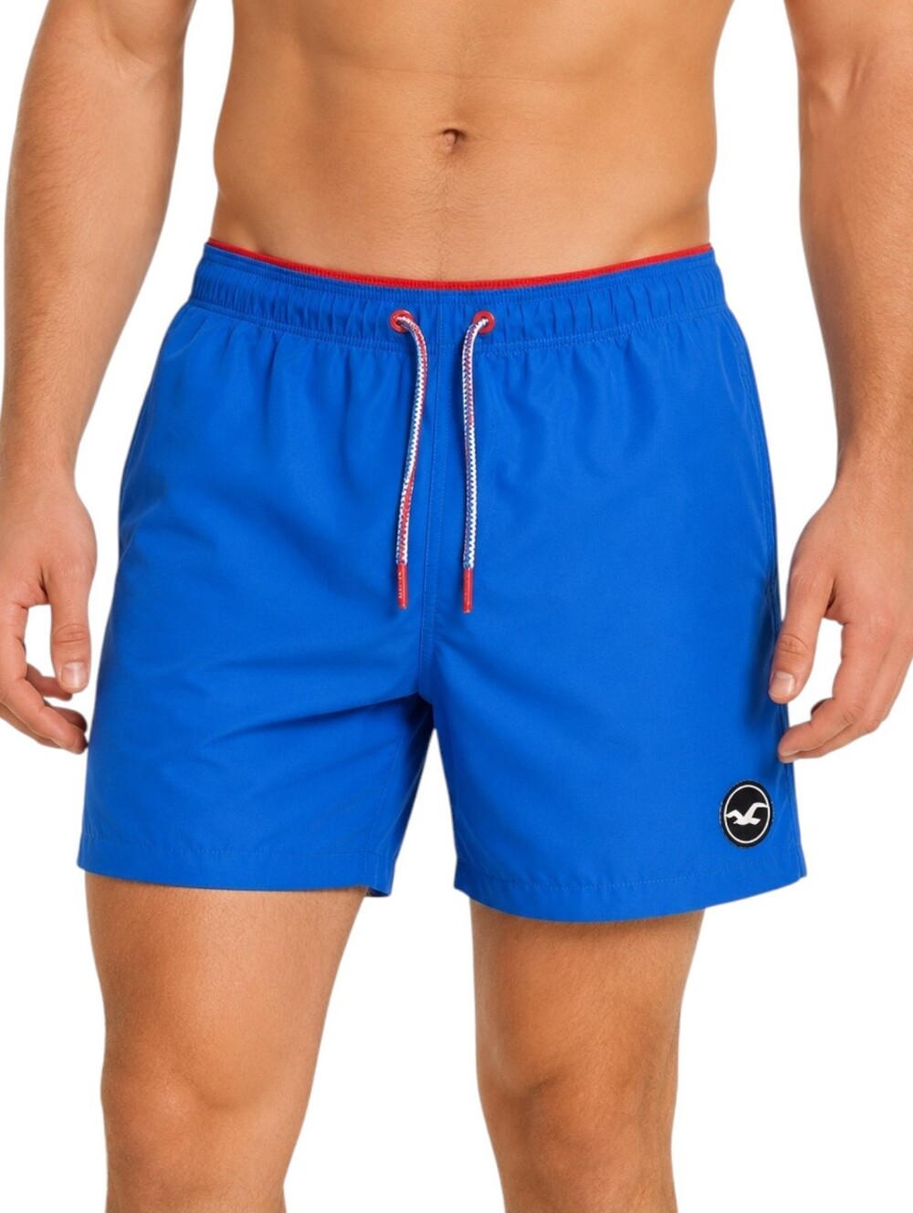 Hollister Swim Trunks Mesh Lined Blue Drawstring Medium Swim Shorts